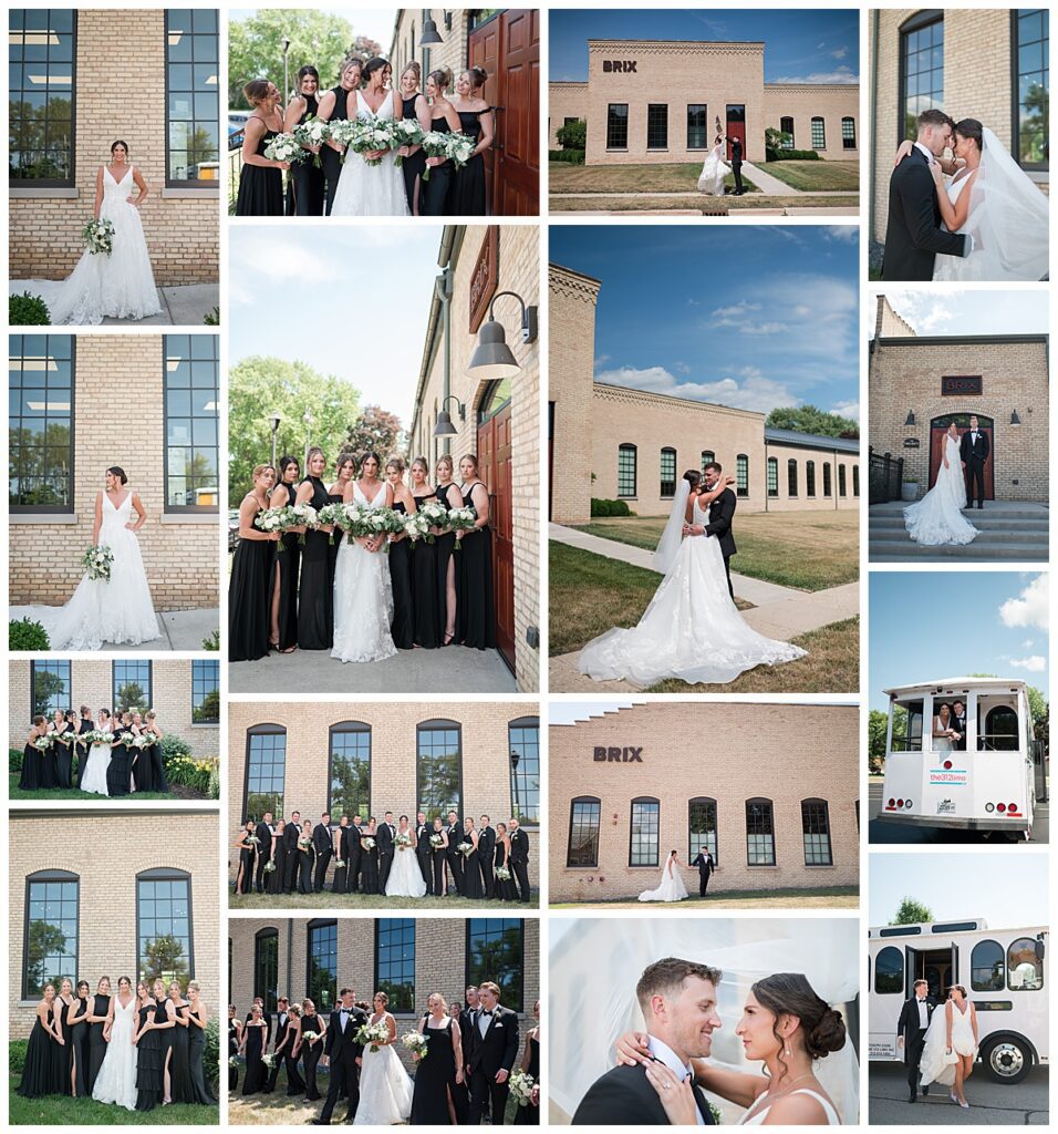 Bridal party portraits at the BRIX 