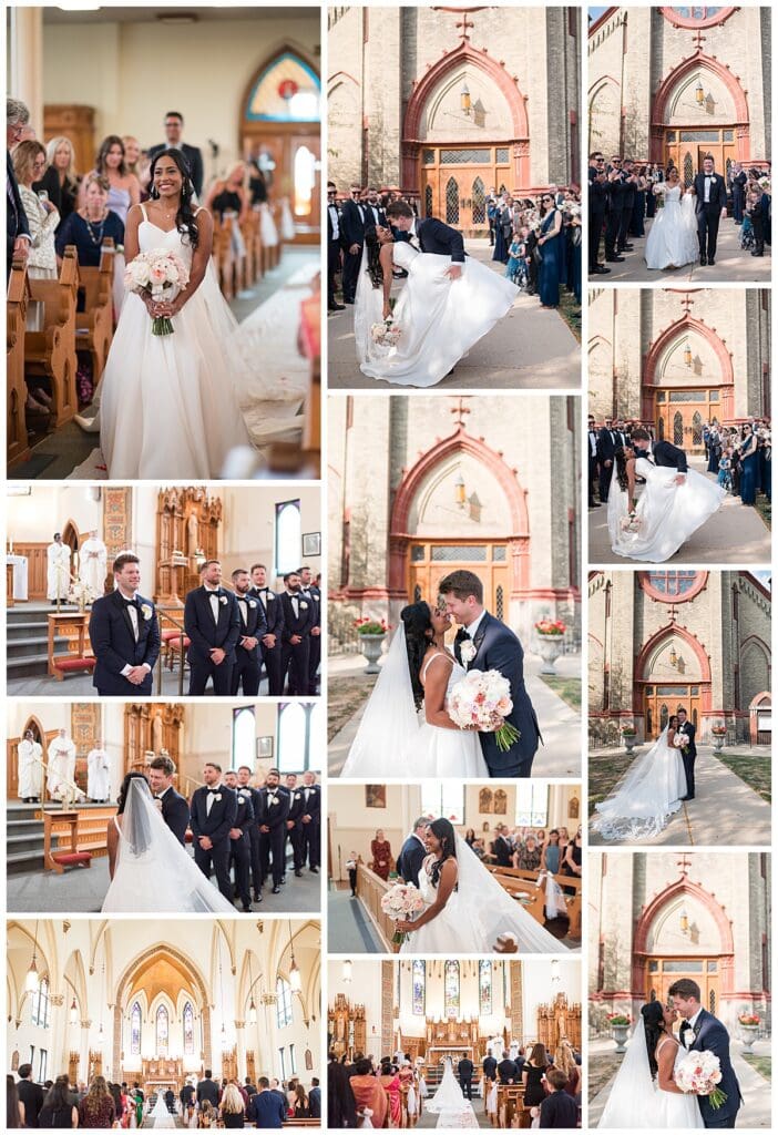 A beautiful church ceremony before a reception at a Chicago hotel wedding venue