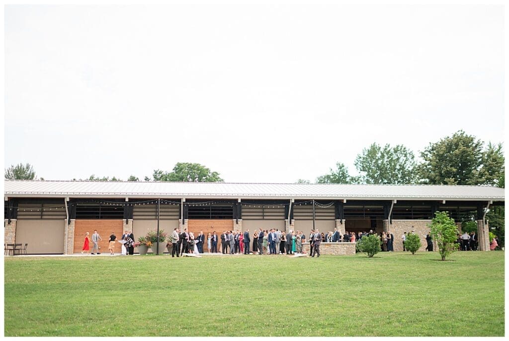 Cocktail hour at a Morton Arboretum Wedding