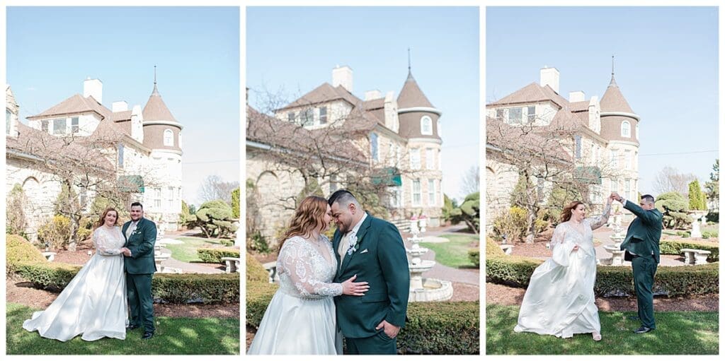 Bride and Groom portraits at The Patrick Haley Mansion