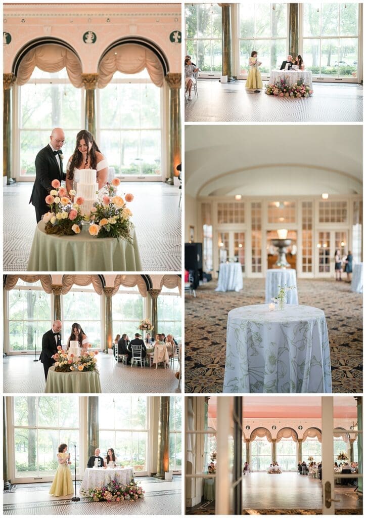 Reception moments at The South Shore Cultural Center