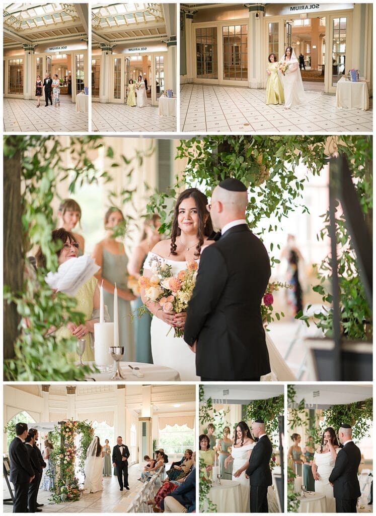 A wedding ceremony at The South Shore Cultural Center