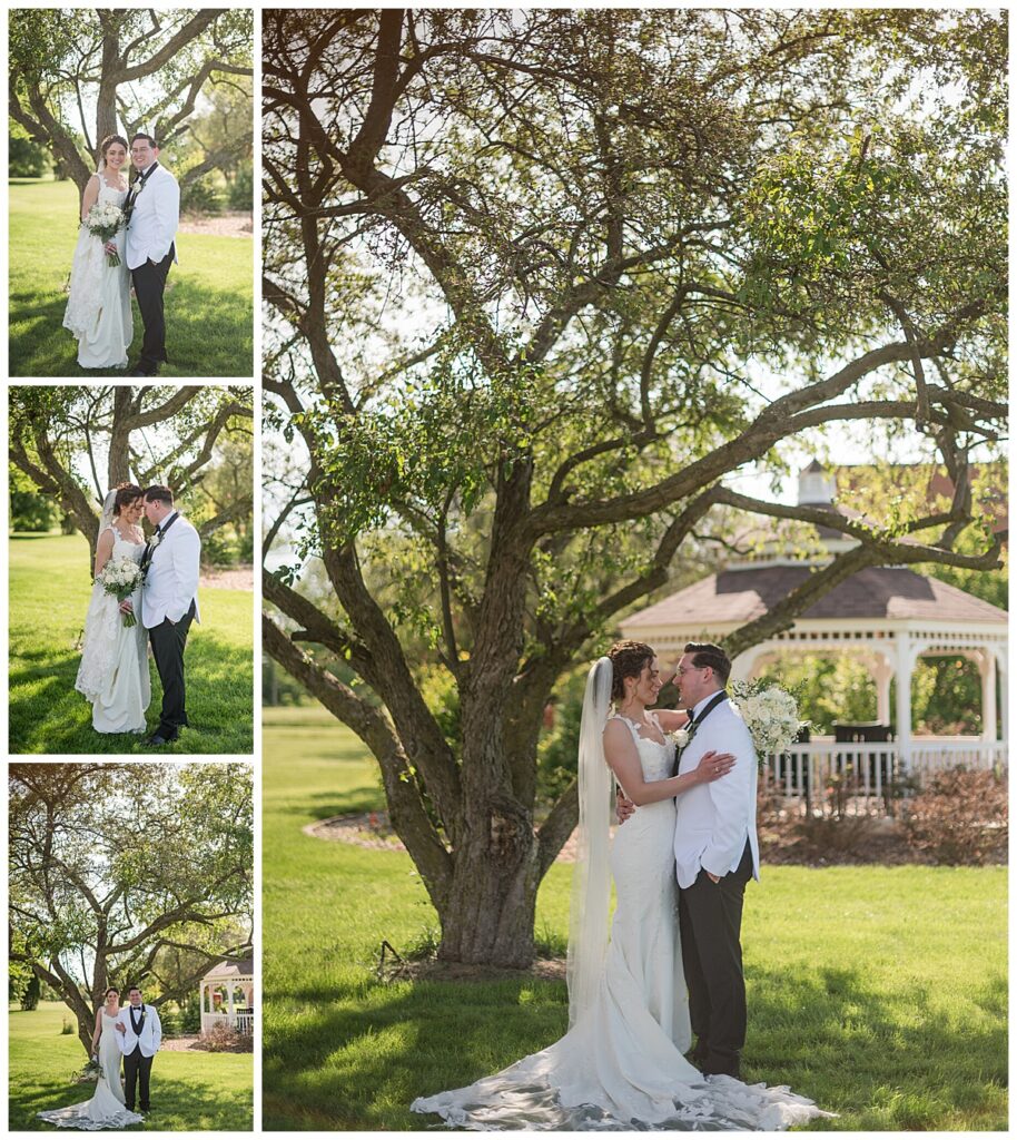Couple portraits outside St. Elijah Cathedral Merrillville Indiana