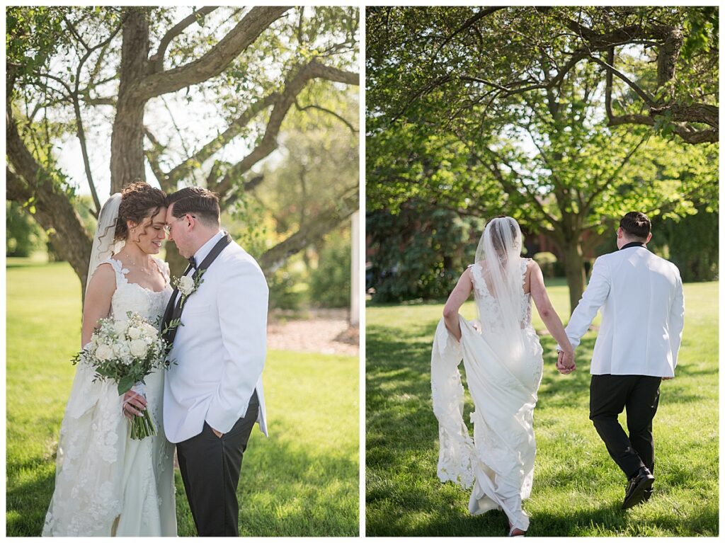 Couple portraits outside St. Elijah Cathedral Merrillville Indiana