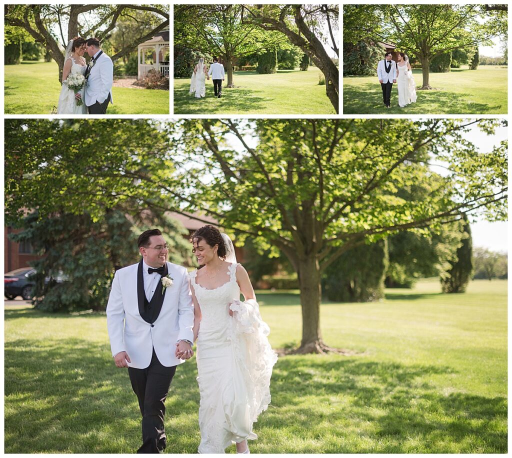 Couple portraits outside St. Elijah Cathedral Merrillville Indiana